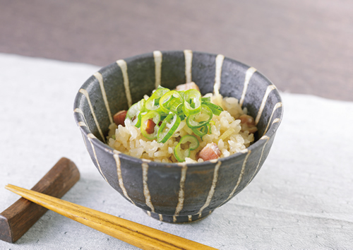 九条ねぎとベーコンの炊き込みご飯