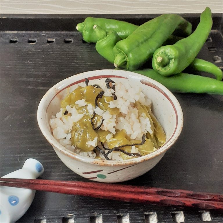 【野菜ソムリエ】丸ごと万願寺炊き込みご飯