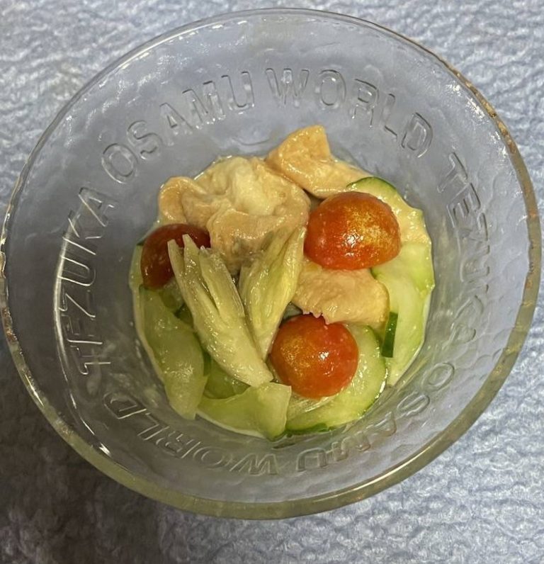 夏野菜と丁子麩の酢味噌和え